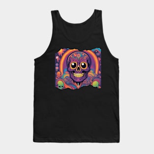 Psychedelic skulls Tank Top